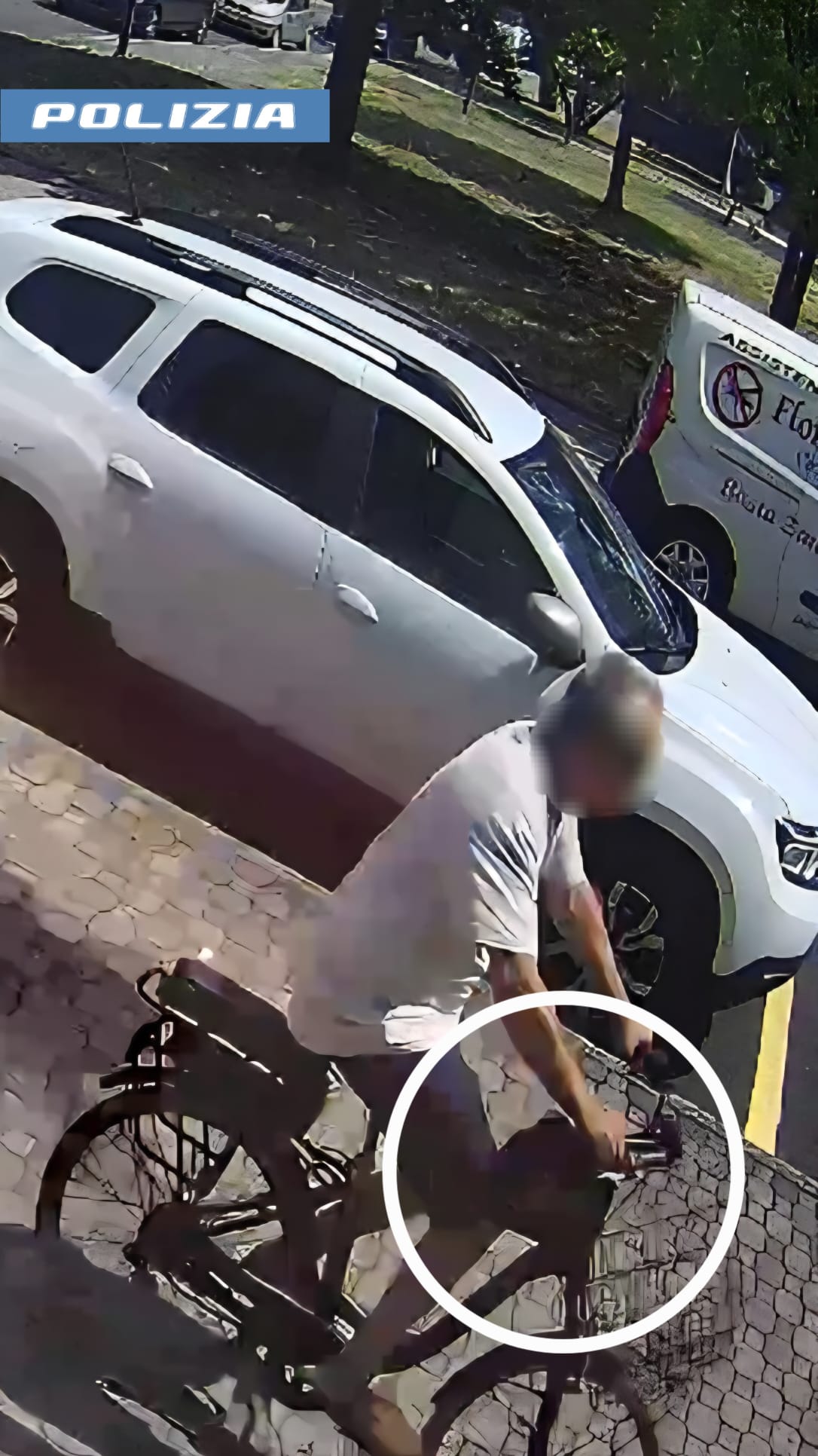Rapina a Piacenza, immagine diffusa dalla Questura sulle indagini in via Falconi